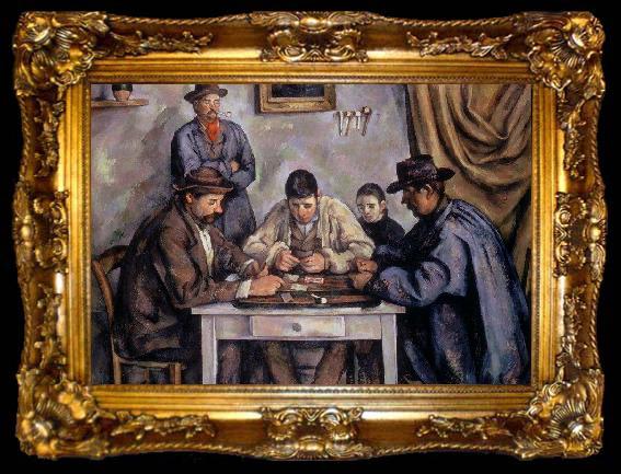 framed  Paul Cezanne The Card Players Les joueurs de cartes, ta009-2